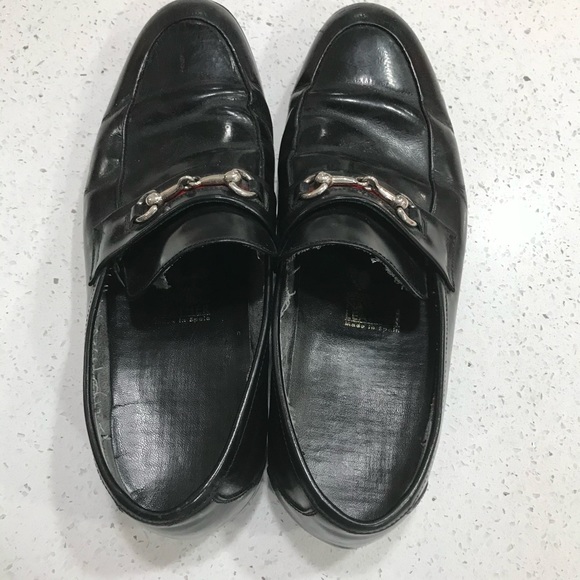 Gucci Black Horse-bit Loafers Gucci Size 10.5 VINTAGE 
PAIR WITH JEANS - Picture 8 of 12